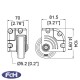 75mm Heavy Duty Corner Castors - Set of 2
